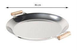 GrillSymbol Stainless Steel Paella Pan FP-460 inox, ø 46 cm
