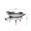GrillSymbol Paella Cooking Set PRO-460 inox, ø 46 cm (Fabric cover and bag for free!)