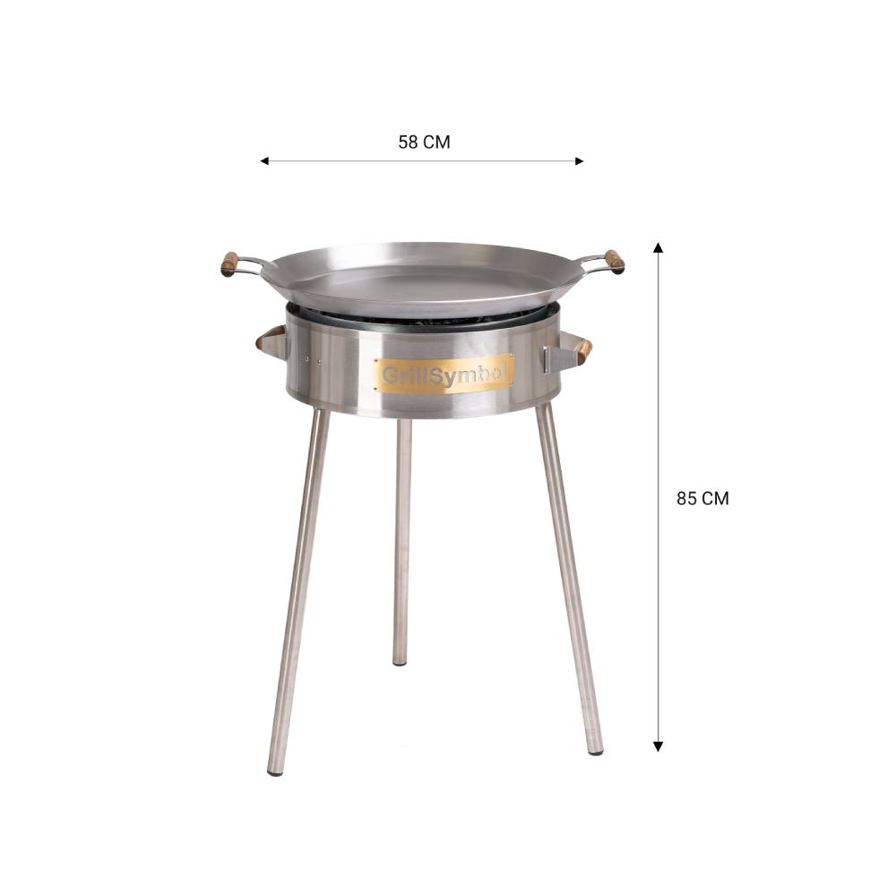 GrillSymbol Paella Cooking Set PRO-580, ø 58 cm