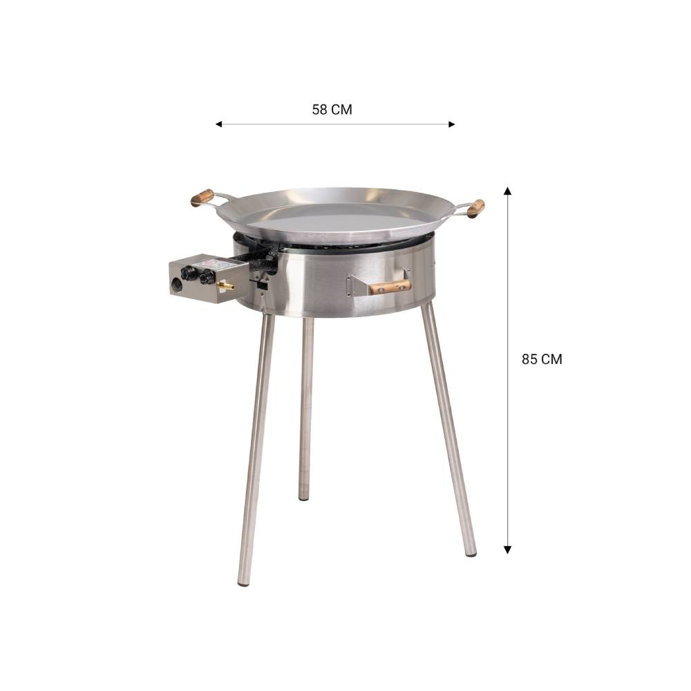 GrillSymbol Kit à paella professionnel PRO-580 inox