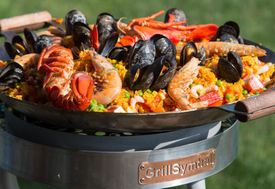 GrillSymbol Paella Cooking Set PRO-460, ø 46 cm (Fabric cover and bag for free!)