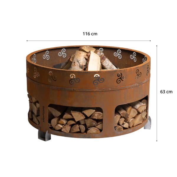 GrillSymbol Corten Steel Fire Pit Antigo