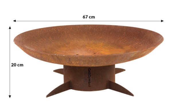 GrillSymbol Corten Steel Fire Pit Chiaro