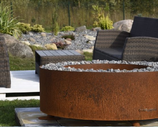 GrillSymbol Brasero en acier Corten Luna ø 119 cm OFFRE SPÉCIALE