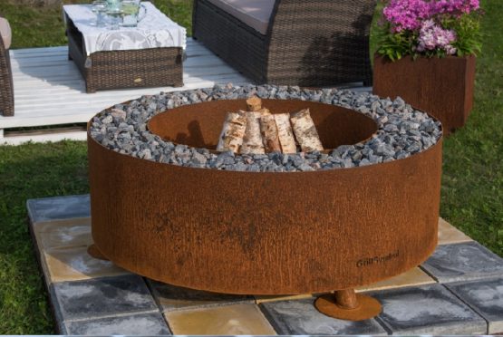 GrillSymbol Corten Steel Fire Pit Luna SPECIAL OFFER