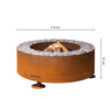 GrillSymbol Brasero en acier Corten Luna ø 119 cm OFFRE SPÉCIALE