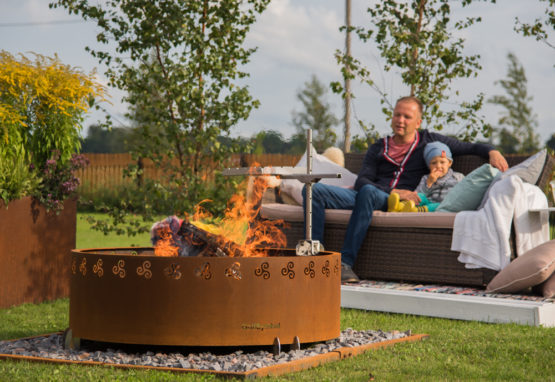 GrillSymbol Cor-Ten Steel Fire Pit Legend