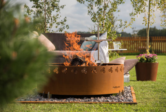 GrillSymbol Cor-Ten Steel Fire Pit Legend