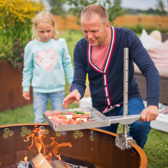 GrillSymbol Cor-Ten Steel Fire Pit Legend