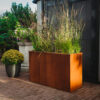 GrillSymbol Corten Steel Planter Lilly, 110x37x65 cm