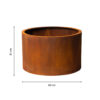 GrillSymbol Corten Steel Planter Mia