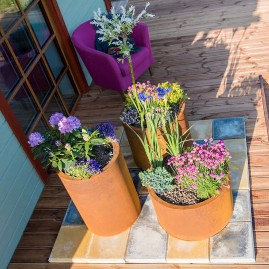 GrillSymbol Corten Steel Planters Set of 3 Sisters