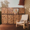 Soporte de leña GrillSymbol WALL-L 237*37*170 cm