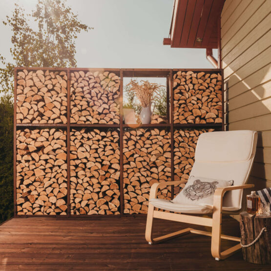 Soporte de leña GrillSymbol WALL-L 237*37*170 cm