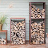 GrillSymbol Corten Steel Firewood Rack WoodStock Set of 3