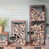 GrillSymbol Corten Steel Firewood Rack WoodStock Set of 3