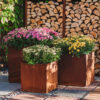 Petteri Wiimaa Jardinières en acier Corten Fiora lot de 3