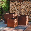 GrillSymbol Corten Steel Planters Set of 3 Fiora