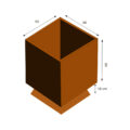 GrillSymbol Corten Steel Planters Set of 3 Clara