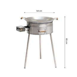 GrillSymbol Wok Burner Set PRO-545 inox, ø 54 cm