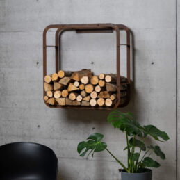 GrillSymbol Corten Steel Firewood Rack Ake 72*72 cm