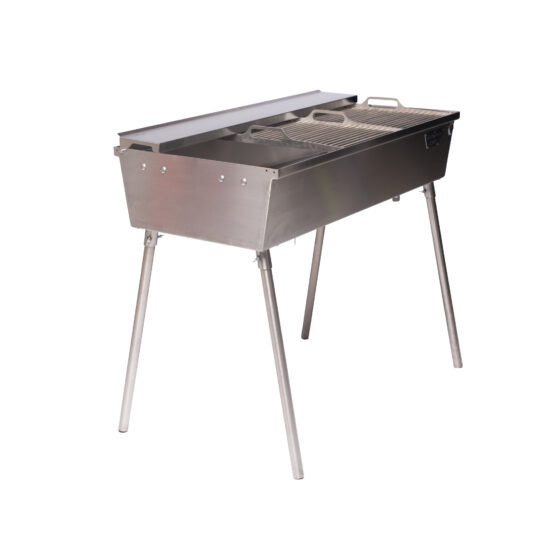 GrillSymbol Holzkohlengrill Naked Chef XXL Silver