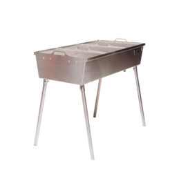 GrillSymbol Holzkohlengrill Naked Chef XXL Silver