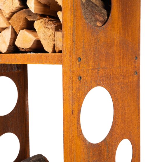 GrillSymbol Corten Steel Firewood Rack WoodStock-L 60*37*170 cm