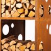 GrillSymbol Holzlager aus Cortenstahl WoodStock XL