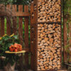 GrillSymbol Holzlager aus Cortenstahl WoodStock L 60*37*170 cm