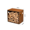 GrillSymbol Holzlager aus Cortenstahl WoodStock S 60*37*53 cm
