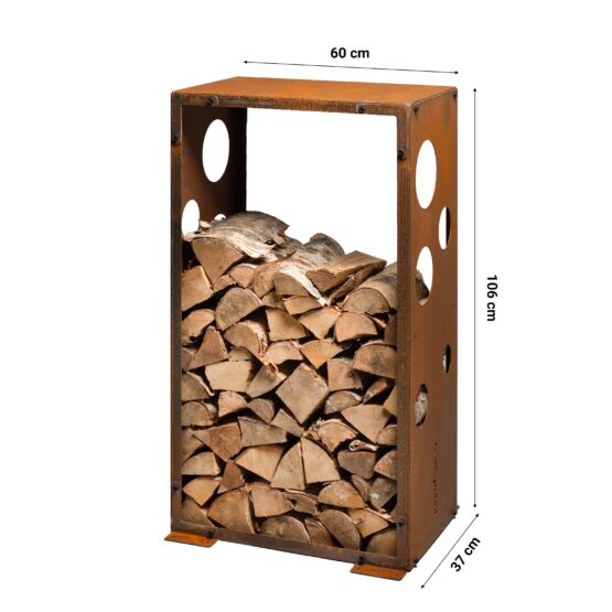 Cor-Ten Firewood Rack WoodStock - M