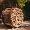 GrillSymbol Corten Steel Firewood Basket Hugo, ø 58 cm