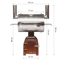 GrillSymbol Smoker Holzkohlegrill Smoky Beast Silver