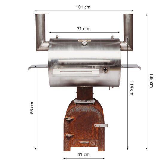 GrillSymbol Barbecue fumoir Smoky Beast Silver