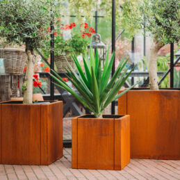 GrillSymbol Corten Steel Planters Set of 3 Large Clara