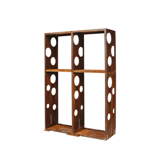 GrillSymbol Corten Steel Firewood Rack WALL 119*37*170 cm