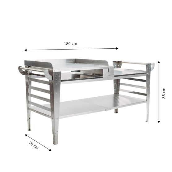 Placa base grande para horno de pizza GrillSymbol Baso-inox-XL