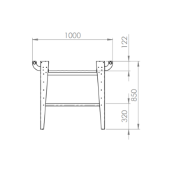 GrillSymbol Stainless Steel Stand for Pizza Oven Baso-inox