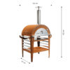 GrillSymbol Wood Fired Pizza Oven with Stand Pizzo-set