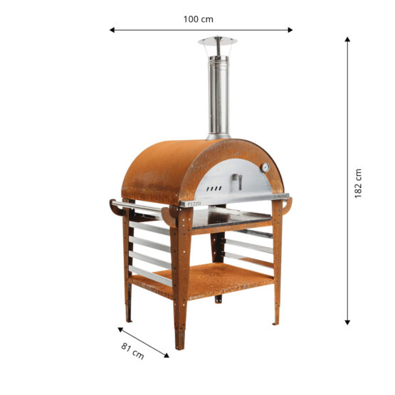 GrillSymbol Four à Pizza avec Support Pizzo-set