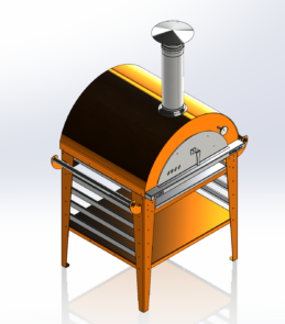 GrillSymbol Wood Fired Pizza Oven with Stand Pizzo-set