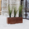 GrillSymbol Corten Steel Planter Lilly-S, 100x22x40 cm