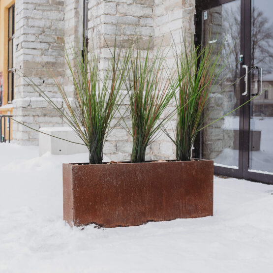 GrillSymbol Corten Steel Planter Lilly-S, 100x22x40 cm