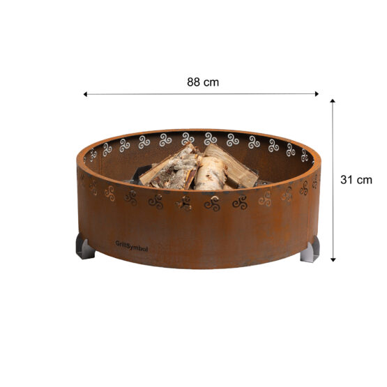 GrillSymbol Brasero en acier Corten Legend ø 88 cm