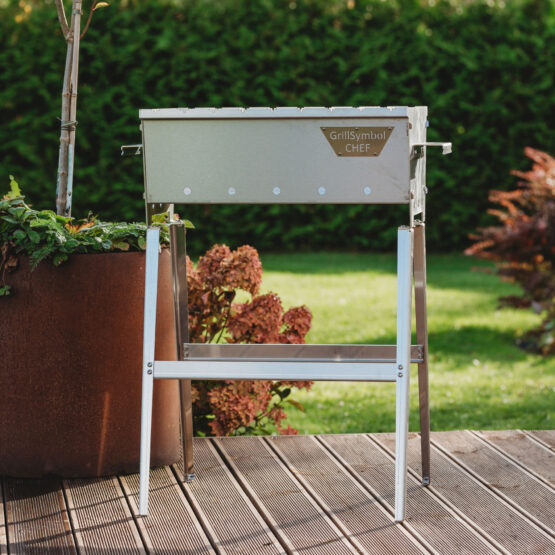 GrillSymbol Holzkohlegrill Naked Chef XS Silver