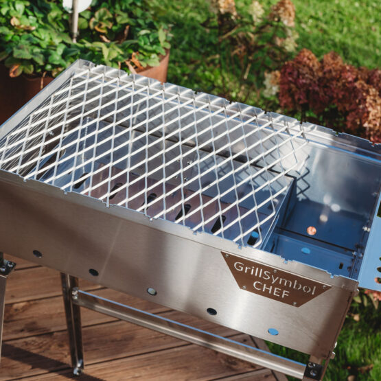 GrillSymbol Holzkohlegrill Naked Chef XS Silver