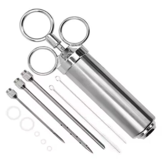 GrillSymbol Meat Injector + 3 Needles (Ring Design)