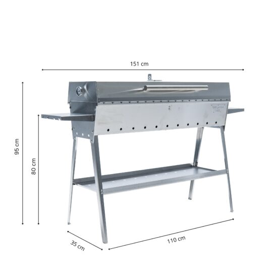 GrillSymbol Charcoal Grill Chef XL Silver
