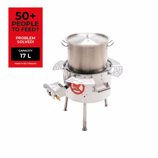 GrillSymbol Suppenkessel mit Gasbrenner Soup Station, 17 L